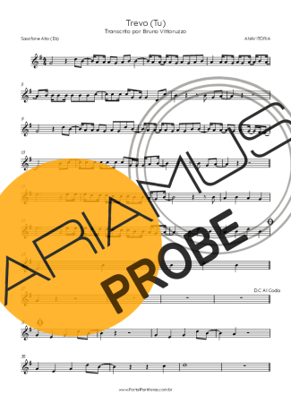 ANAVITÓRIA Trevo (Tu) score for Alt-Saxophon