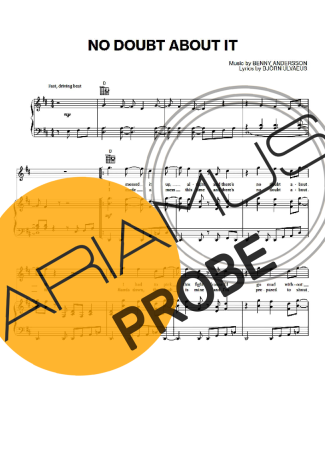 Abba No Doubt About It score for Klavier