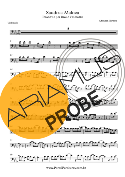 Adoniran Barbosa Saudosa Maloca score for Cello