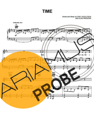Alan Parsons Project Time score for Klavier