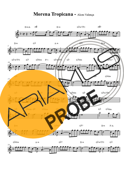 Alceu Valença Morena Tropicana score for Tenor-Saxophon Sopran (Bb)