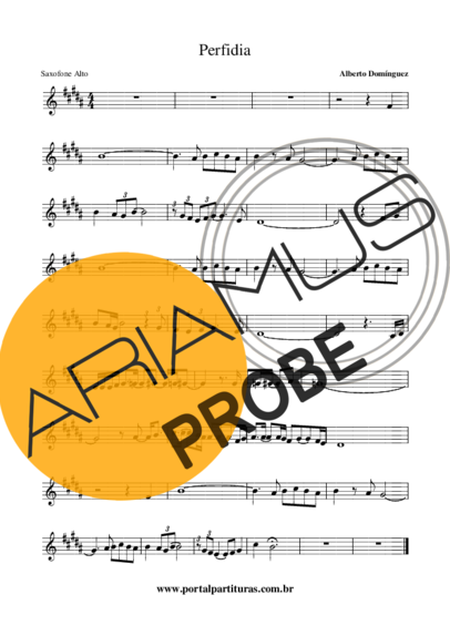 Altemar Dutra Perfidia score for Alt-Saxophon