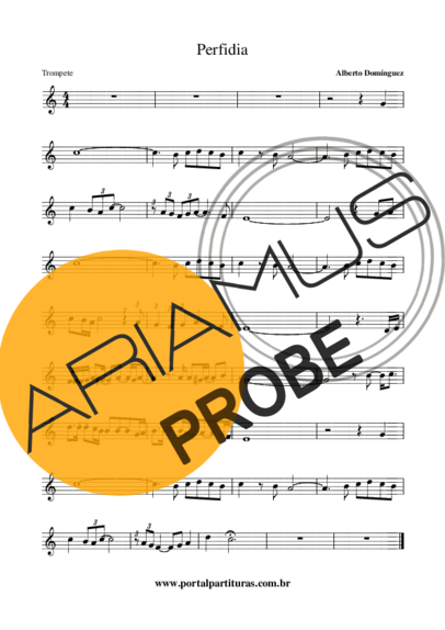 Altemar Dutra Perfidia score for Trompete