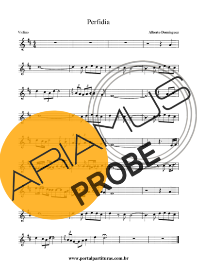 Altemar Dutra Perfidia score for Geigen