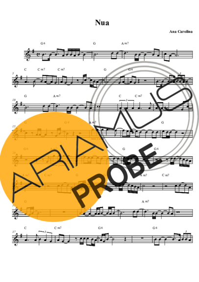 Ana Carolina Nua score for Tenor-Saxophon Sopran (Bb)