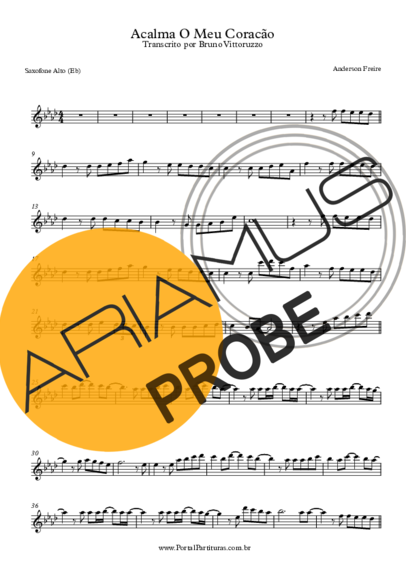Anderson Freire Acalma O Meu Coração score for Alt-Saxophon