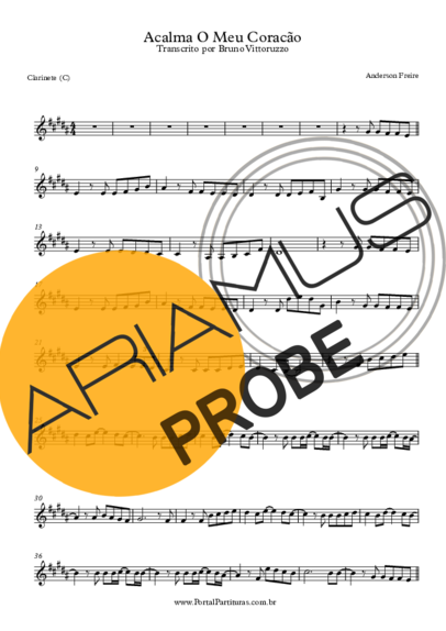 Anderson Freire Acalma O Meu Coração score for Klarinette (C)