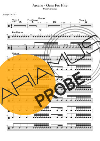 Arcane Guns For Hire score for Schlagzeug