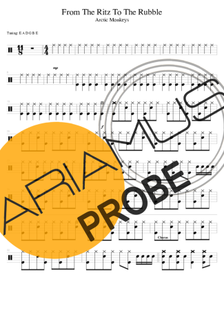 Arctic Monkeys From The Ritz To The Rubble score for Schlagzeug