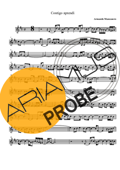 Armando Manzanero Contigo Aprendi score for Tenor-Saxophon Sopran (Bb)
