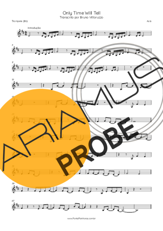 Asia Only Time Will Tell score for Trompete