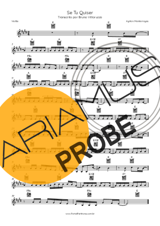 Ayrton Montarroyos Se Tu Quiser score for Akustische Gitarre
