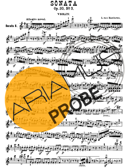 Beethoven Violin Sonata No. 8 score for Geigen