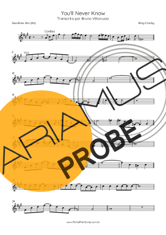 Bing Crosby You´ll Never Know score for Alt-Saxophon