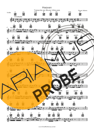 Bryan Adams Heaven score for Akustische Gitarre