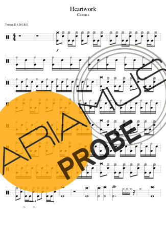 Carcass Heartwork score for Schlagzeug