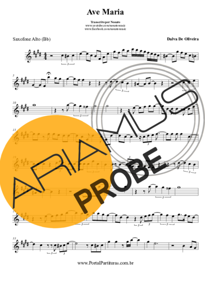 Charles Gounod Ave Maria score for Alt-Saxophon