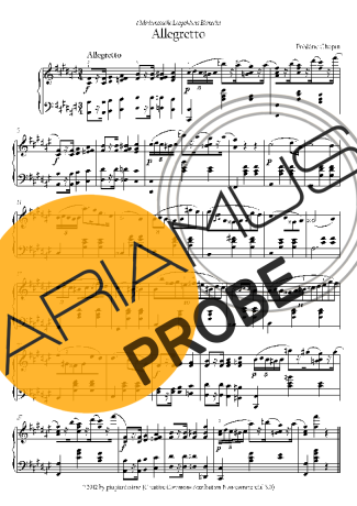 Chopin Allegretto In F# score for Klavier