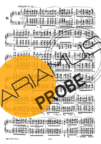 Chopin Étude 11 Op. 10 score for Klavier
