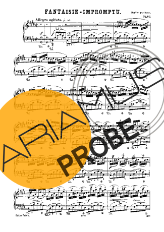 Chopin Fantaisie-Impromptu score for Klavier