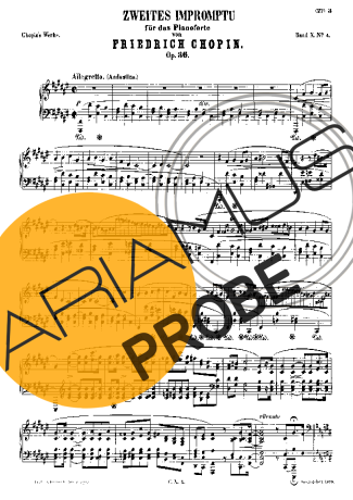 Chopin Impromptu No.2 Op.36 score for Klavier