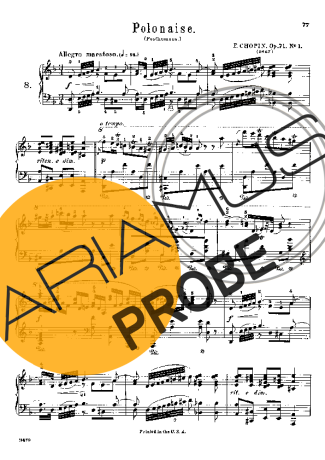 Chopin Polonaises Op.71 score for Klavier