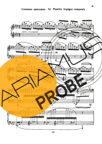 Claude Debussy Etude XI (Pourles Arpéges Composés) score for Klavier