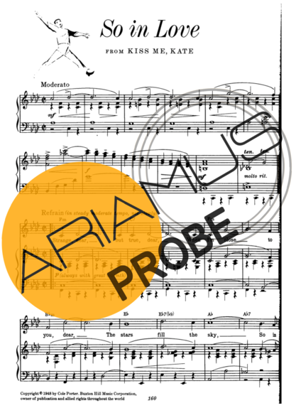 Cole Porter So In Love score for Klavier
