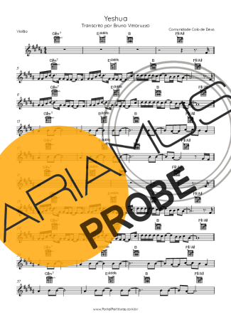 Comunidade Colo de Deus Yeshua Partituren für Akustische Gitarre