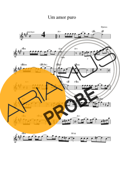 Djavan Um Amor Puro score for Alt-Saxophon
