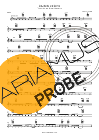 Dorival Caymmi Saudade Da Bahia score for Akustische Gitarre
