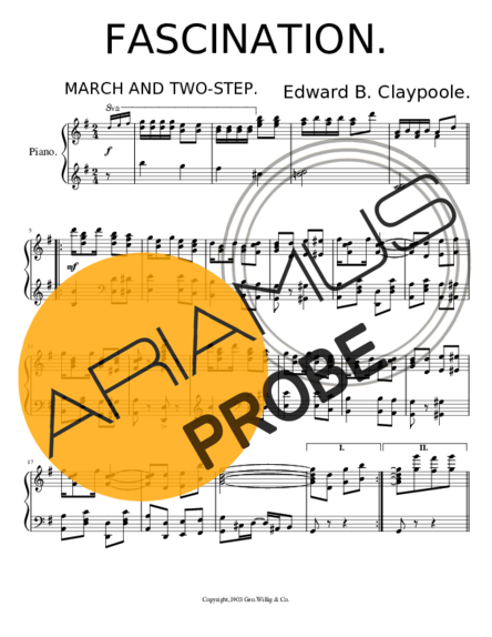 Edward B Claypoole Fascination score for Klavier