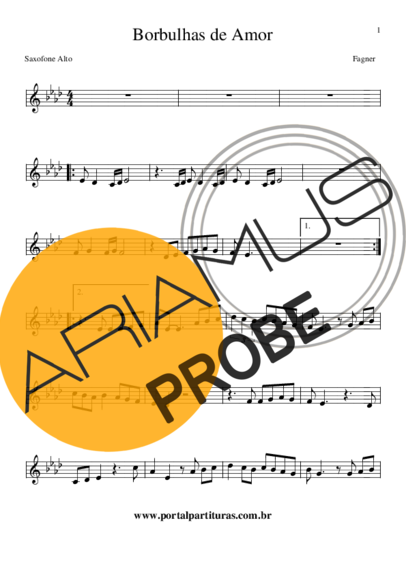 Fagner Borbulhas de Amor score for Alt-Saxophon