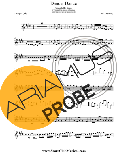 Fall Out Boy Dance, Dance score for Trompete