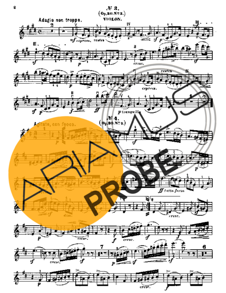 Felix Mendelssohn Song Without Words Op 30 No 4 score for Geigen