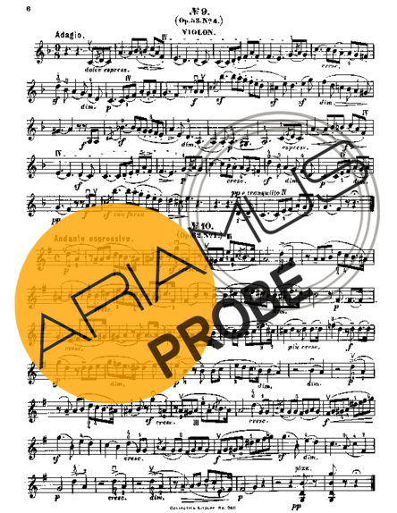 Felix Mendelssohn Song Without Words Op 53 No 4 score for Geigen