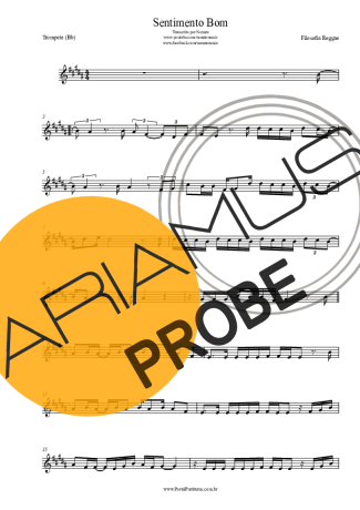 Filosofia Reggae Sentimento Bom score for Trompete