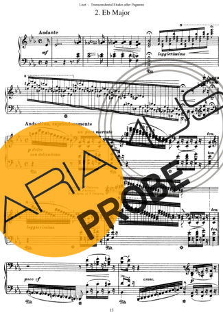 Franz Liszt Études D´exécution Transcendante D´après Paganini S.140 (Etude 2) Partituren für Klavier