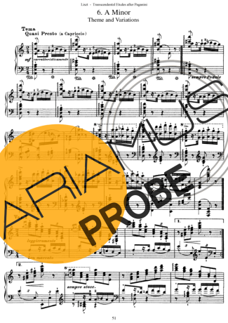 Franz Liszt Études D´exécution Transcendante D´après Paganini S.140 (Etude 6) score for Klavier