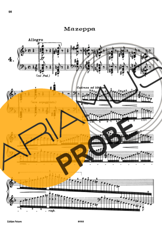 Franz Liszt Études D´exécution Transcendante S.139 (Etude 4 Mazeppa) score for Klavier