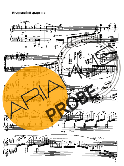Franz Liszt Rhapsodie Espagnole S.254 score for Klavier