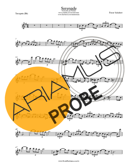 Franz Schubert Serenade score for Trompete