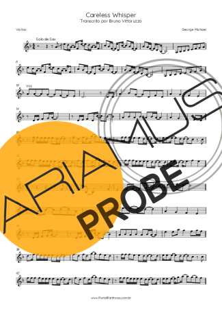 George Michael Careless Whisper score for Geigen