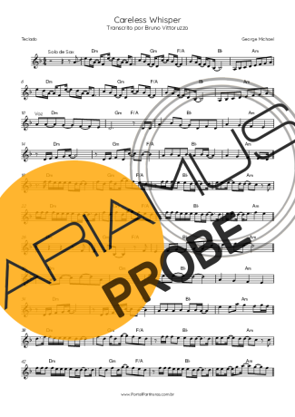 George Michael Careless Whisper score for Keys