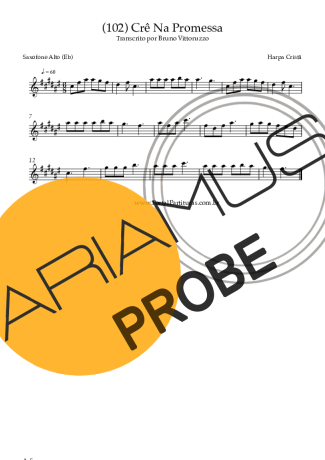 Harpa Cristã (102) Crê Na Promessa score for Alt-Saxophon