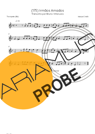 Harpa Cristã (175) Irmãos Amados score for Trompete