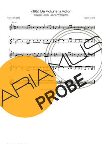 Harpa Cristã (186) De Valor Em Valor score for Trompete