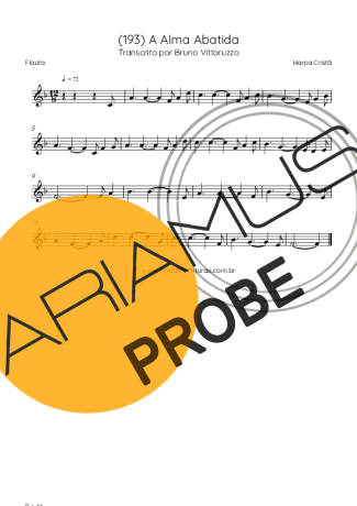 Harpa Cristã (193) A Alma Abatida score for Floete