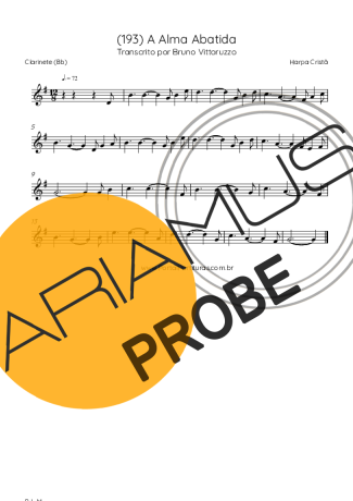 Harpa Cristã (193) A Alma Abatida score for Klarinette (Bb)