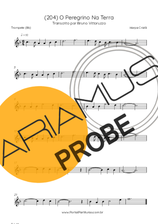 Harpa Cristã (204) O Peregrino Na Terra score for Trompete